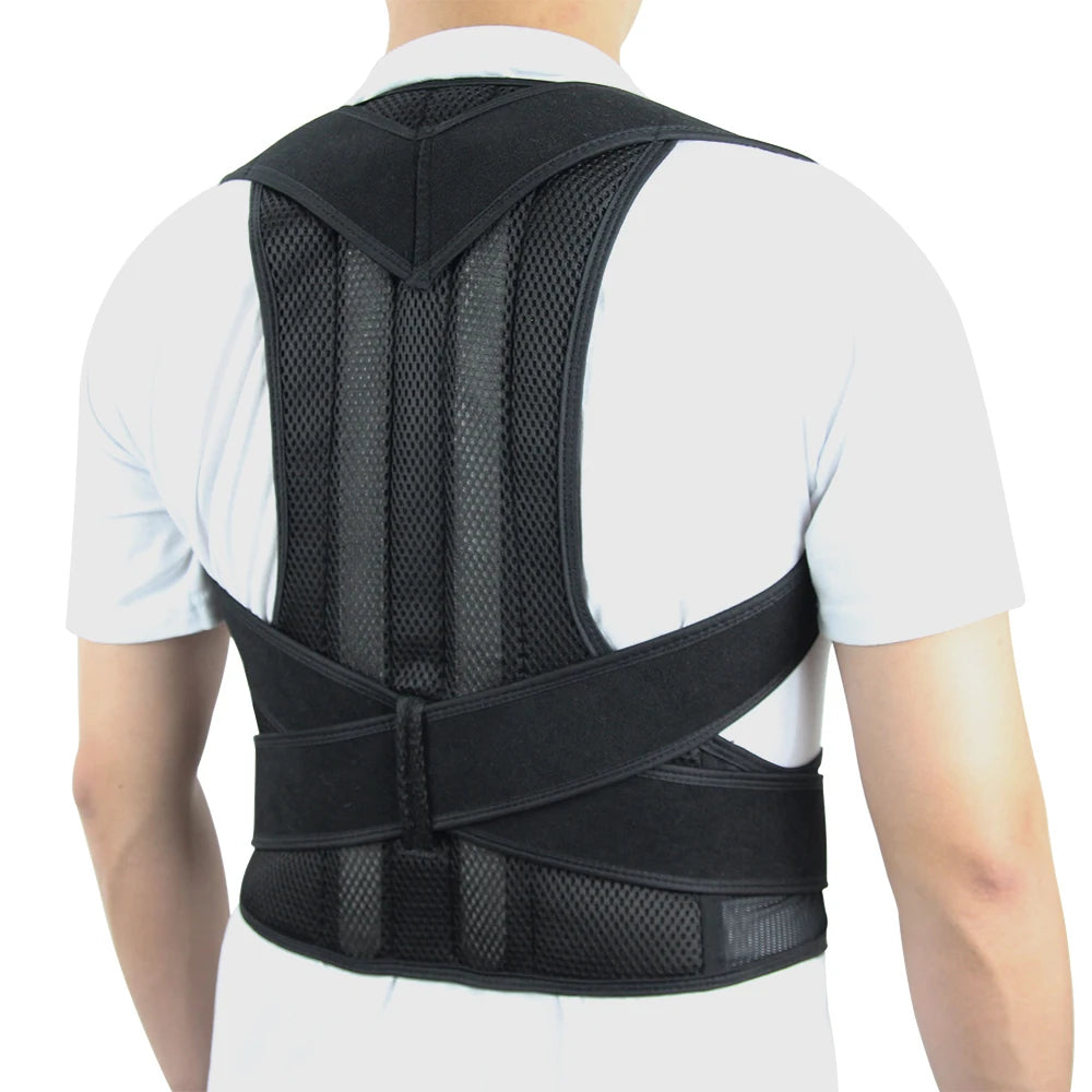 Back Brace Posture Corrector for Women & Men, Adjustable Back Lumbar Support
