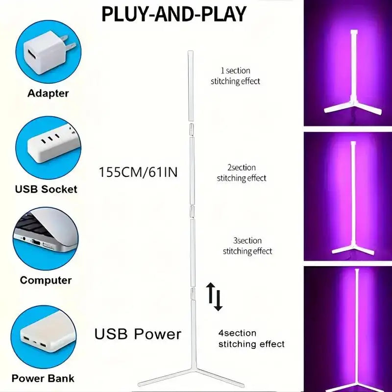 RGB Dream Color Floor Lamp with Music